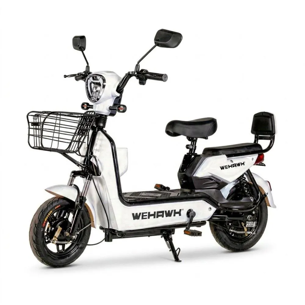Bicicleta Elétrica Wehawk Wx-03 Basket 800W Bateria 48V - Branco