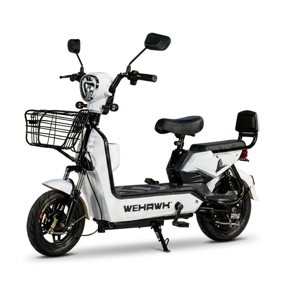 Bicicleta Elétrica Wehawk Wx-03 Basket 800W Bateria Lítio 48V - Branco