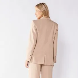 Blazer Feminino Alongado com Ombreiras Patricia Foster Chumbo