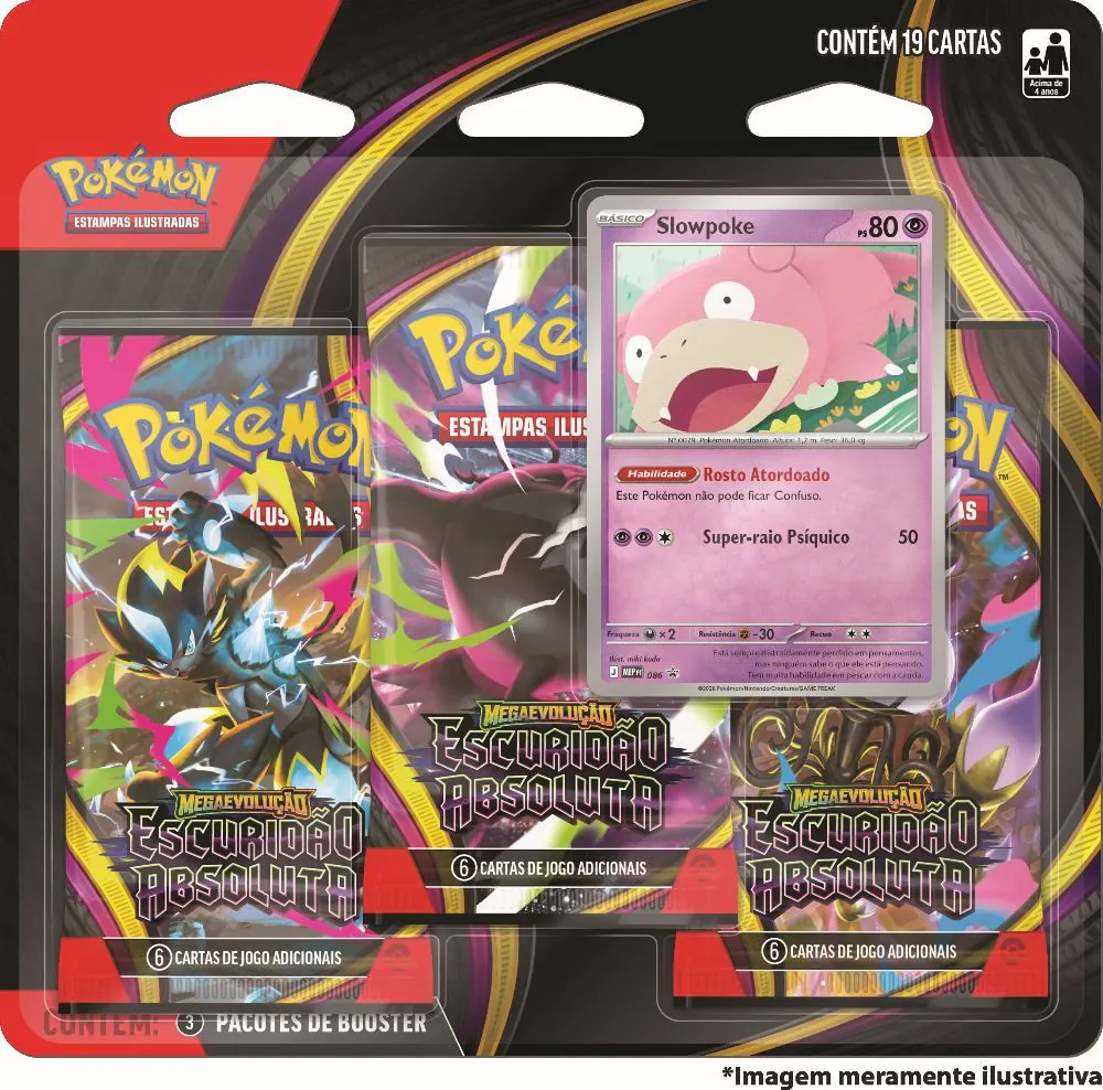 Blister Triplo Pokémon Me05 Escuridão Absoluta Copag