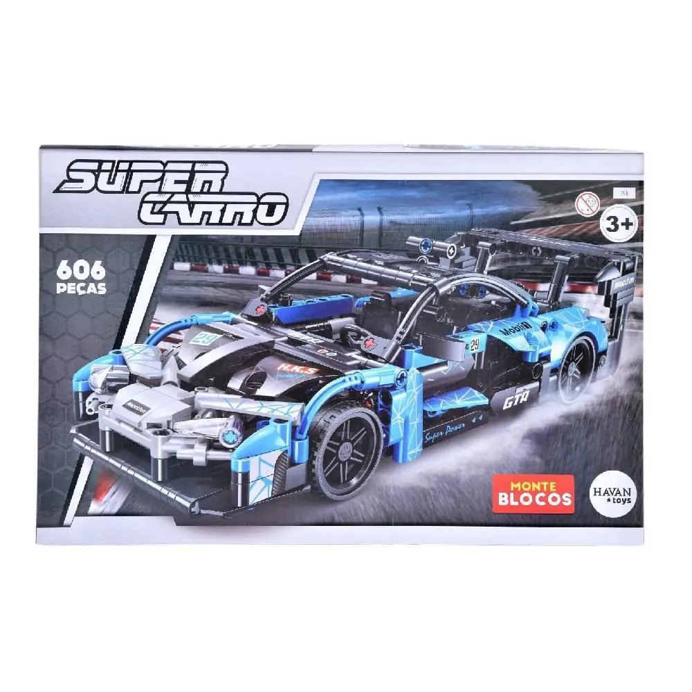 Bloco de Montar Super Carro 606 Pcs Toys - HBR0486