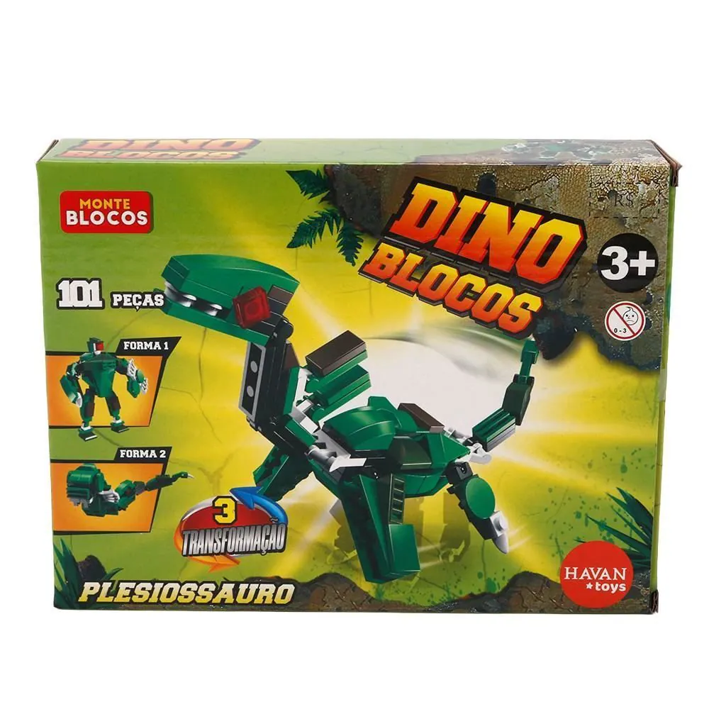 Blocos de Montar Dinos 3 em 1 Toys 101 Peças