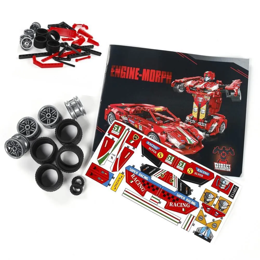 Blocos de Montar Transformação Carro Vira Robô 2 em 1 Toys - HBR0682