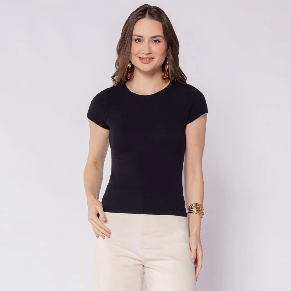 Blusa Feminina Sem Costura Boby Blues Preto