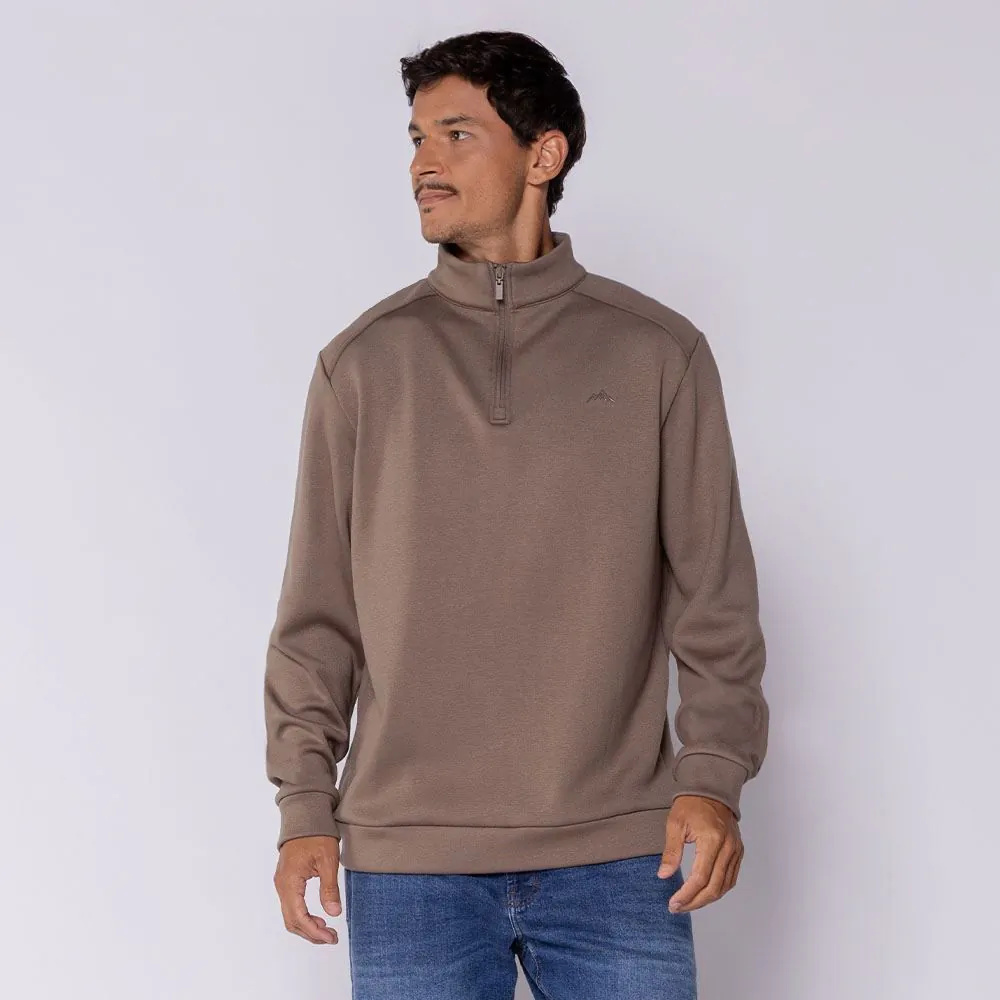 Blusão Masculino Gola Alta com Zíper Marc Alain Castor