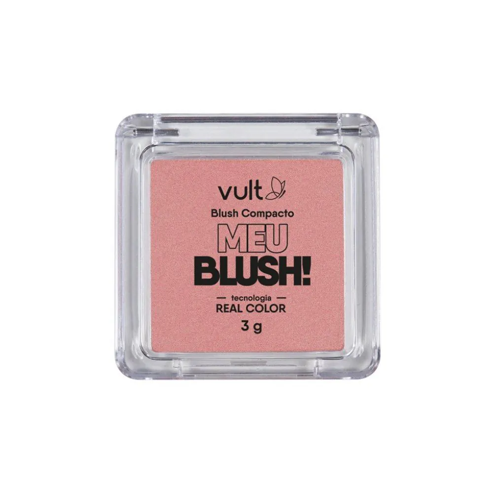 Blush Compacto Meu Blush! Rosa Perolado Vult 3G - Meu Blush! Rosa Perolado