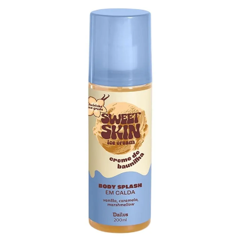 Body Splash Dailus Sweet Skin 200Ml - Creme de Baunilha