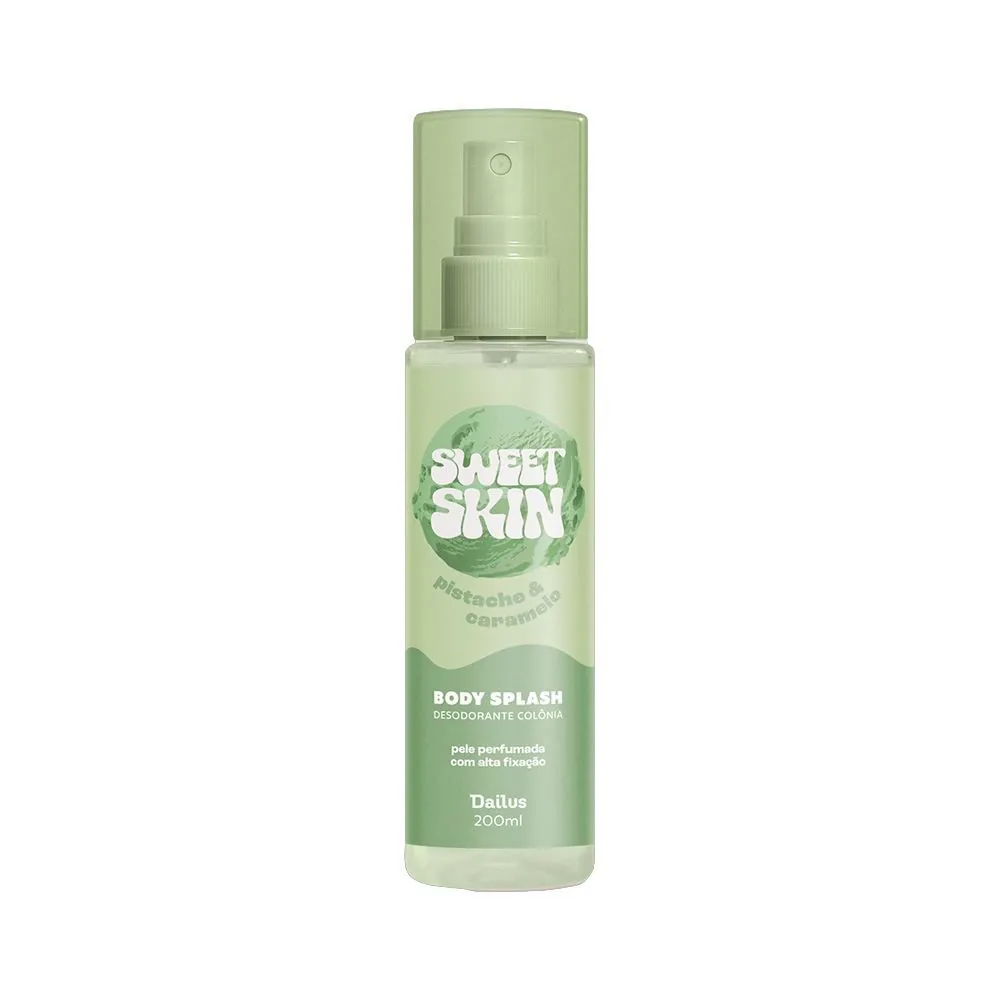 Body Splash Dailus Sweet Skin 200Ml - Pistache e Caramelo