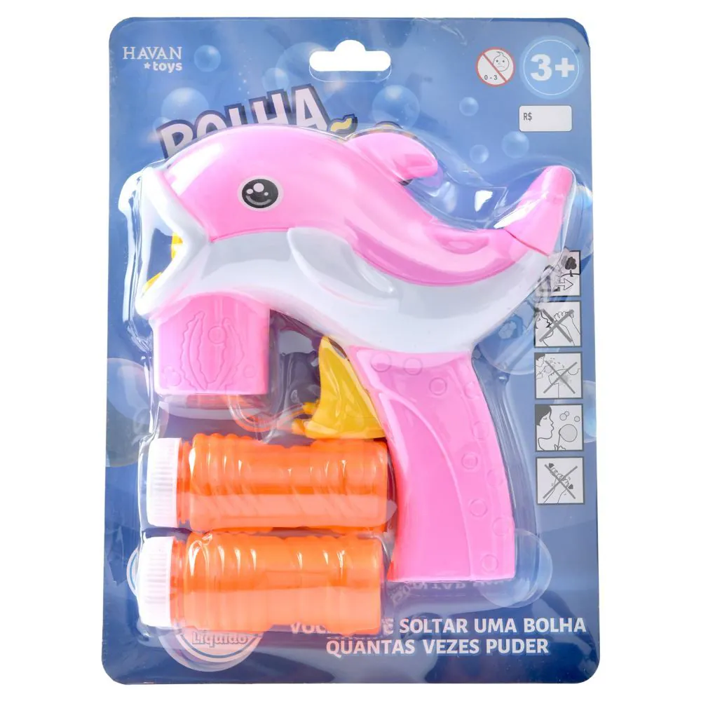 Bolha de Sabão Golfinho Rosa Toys - HBR0414