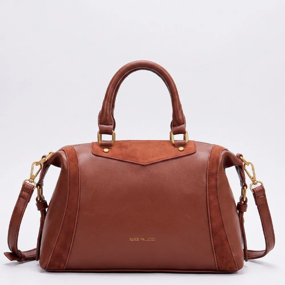 Bolsa Feminina Baú Alice Palucci - Marrom U