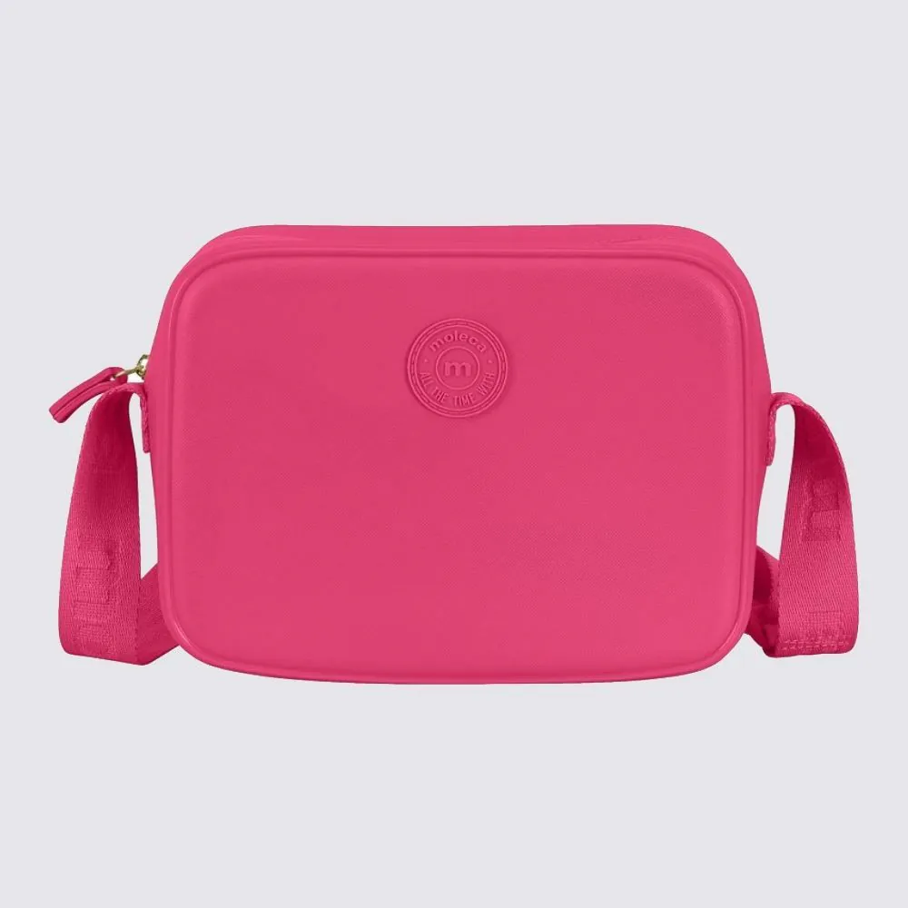 Bolsa Tiracolo Transversal Quadrada Moleca - Rosa