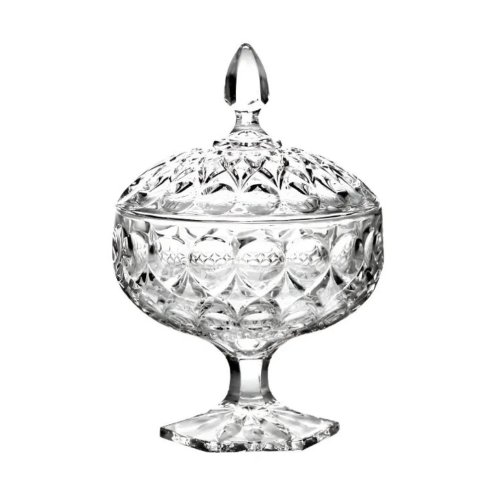 Bomboniere com Pé Angélica Hauskraft 24Cm - Transparente