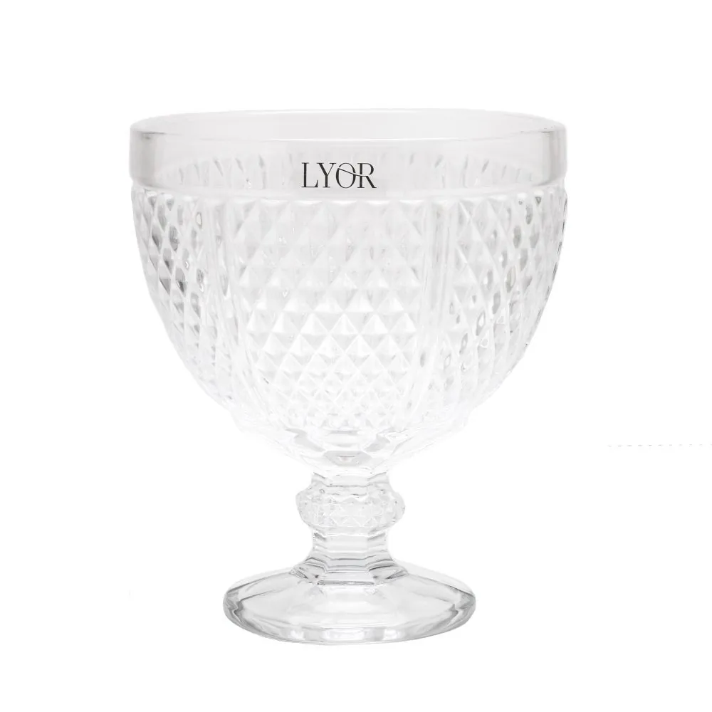 Bomboniere com Pé Bico de Jaca Lyor 15 Cm - Transparente