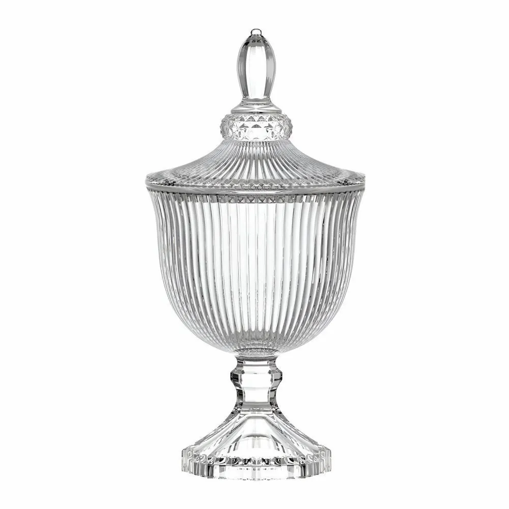 Bomboniere com Pé Graffiato Hauskraft 24,5Cm - Vidro