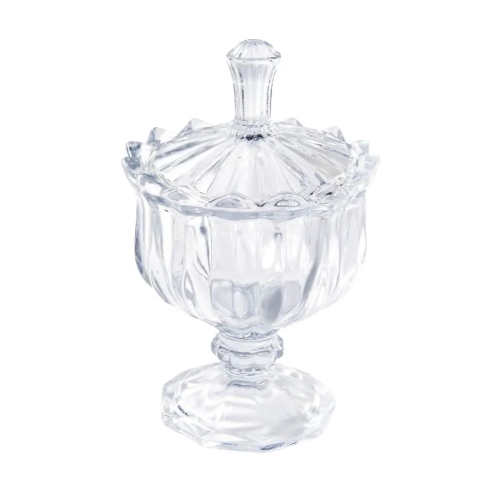 Bomboniere com Pé Sheila Hauskraft 9,5Cm - Vidro