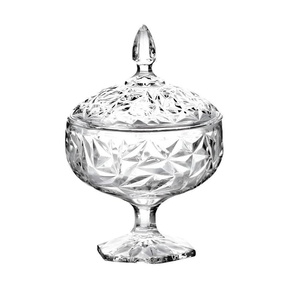 Bomboniere com Pé Ventura Hauskraft 24Cm - Transparente