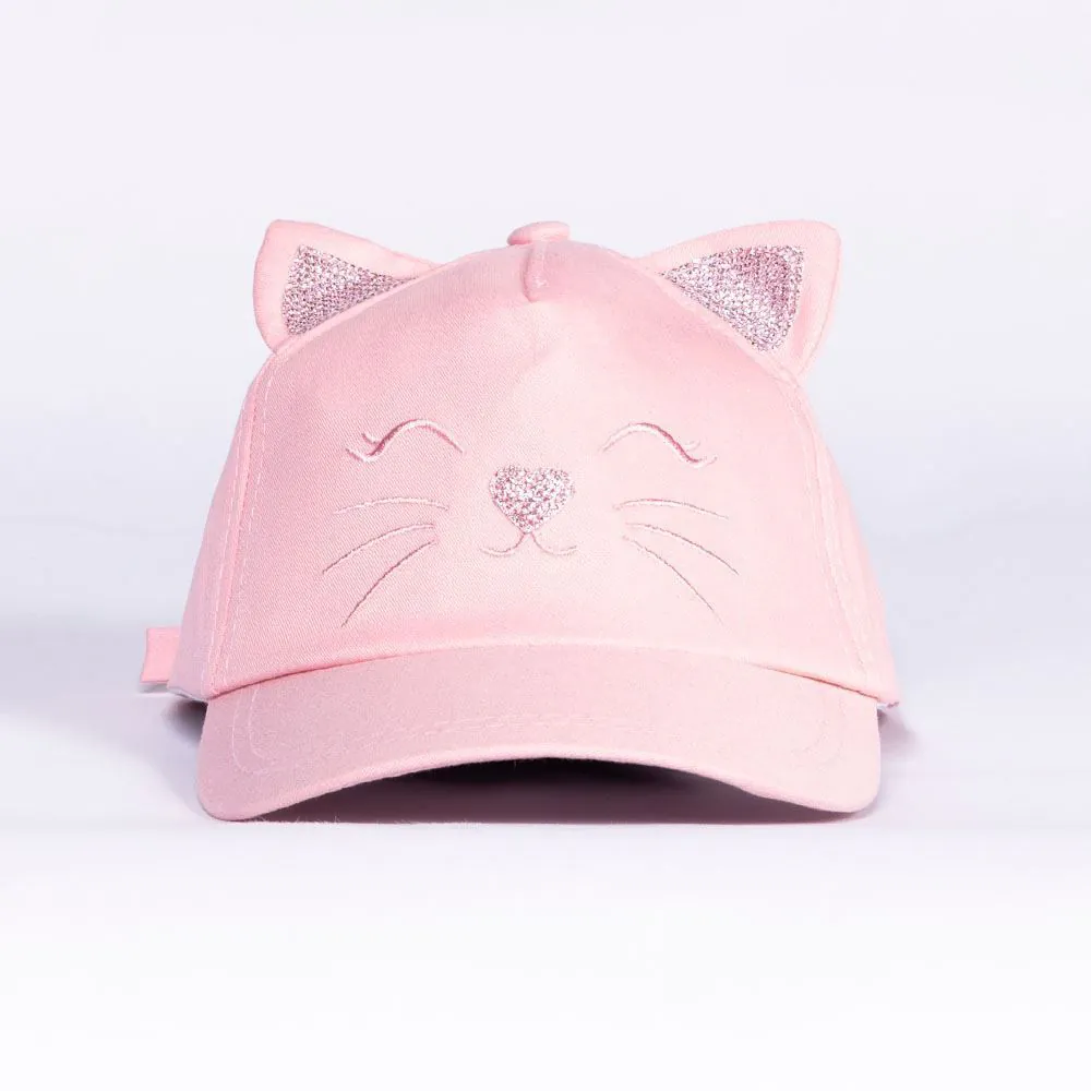 Boné Infantil Menina 4 a 10 Anos Gatinho Marmelada - Rosa