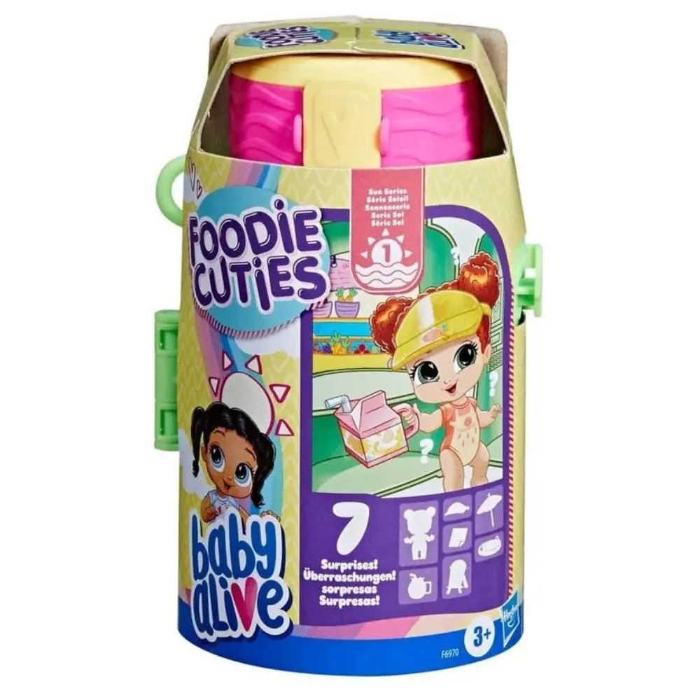 Boneca Baby Alive Foodie Cuties Bottle Hasbro com 7 Surpresas - Sortido