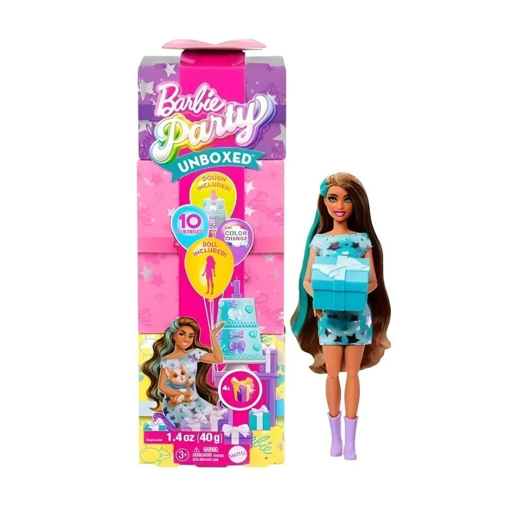 Boneca Barbie Party Unboxed Festa de Animais Mattel - Sortido