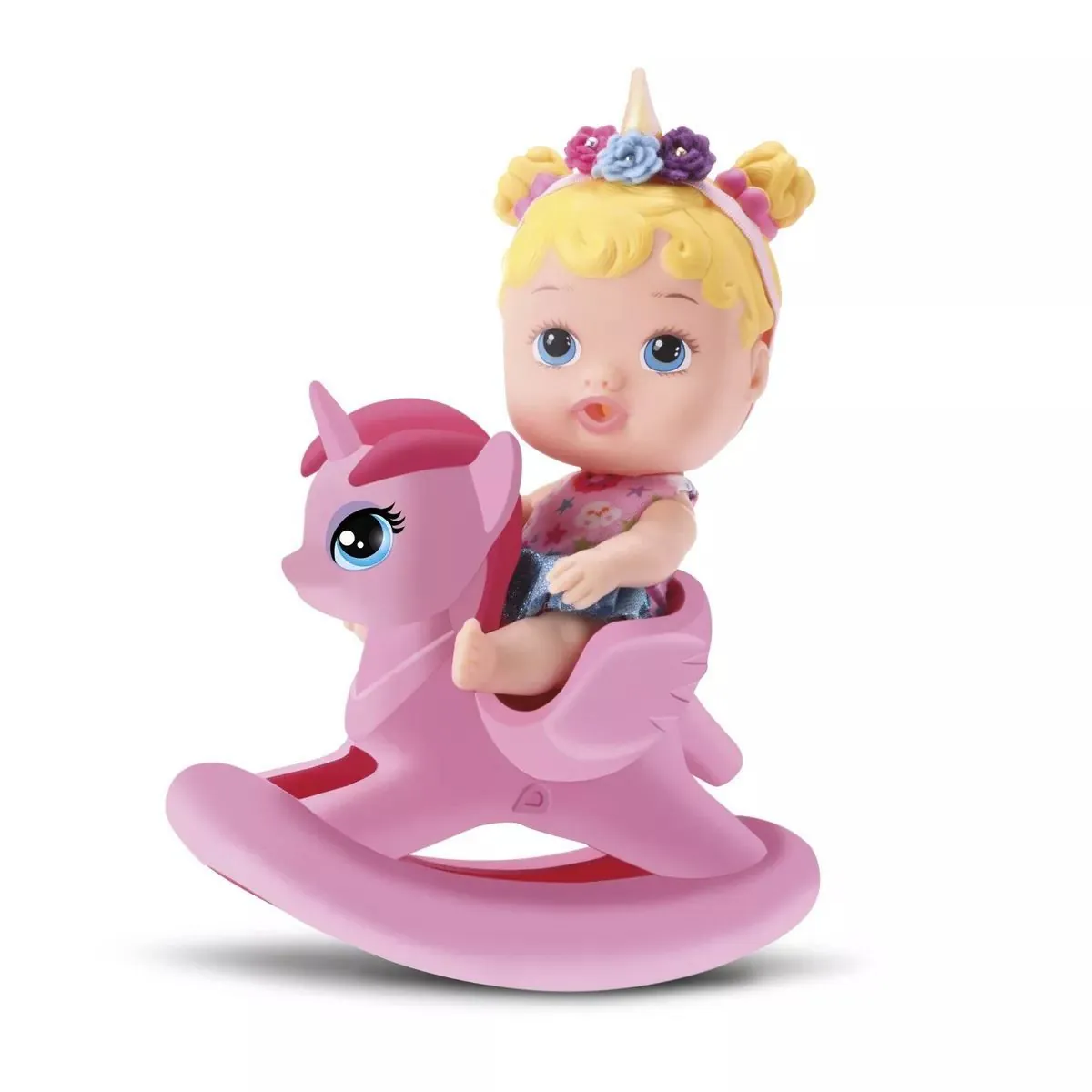 Boneca Little Collection Balancinho Divertoys - 8043 - Rosa