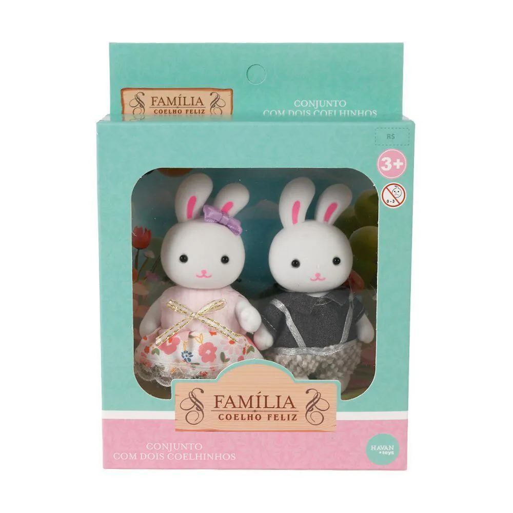Família Coelho 2 Bonecos Toys - Sortido