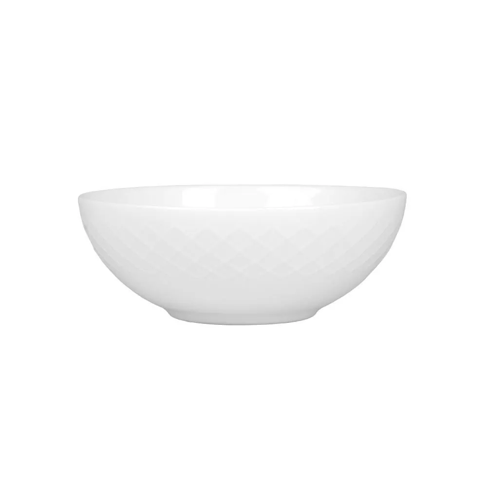 Bowl Vidro Opalino Geométrico 600Ml - Branco