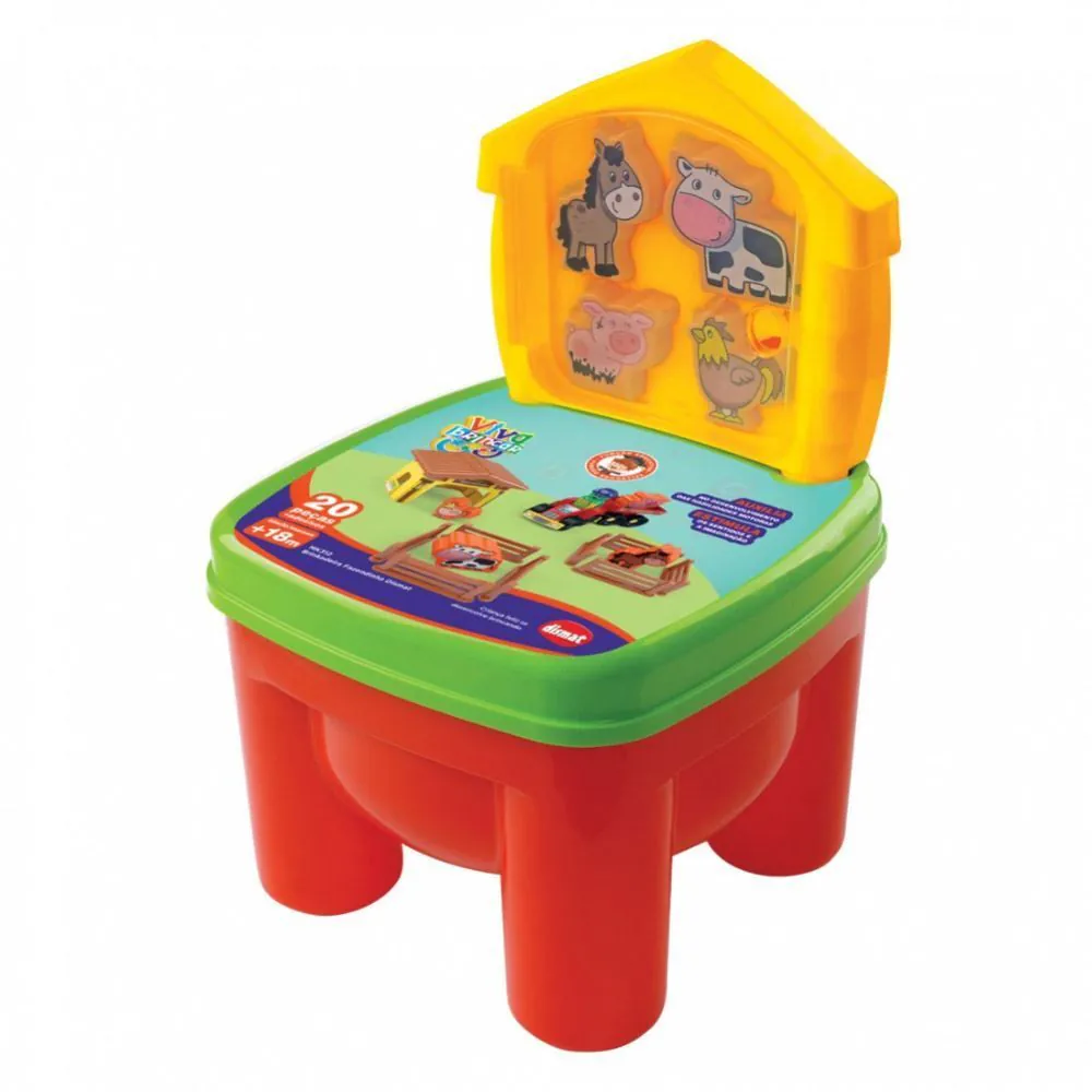 Cadeira Brinkadeira Fazendinha com Animais Dismat - MK312