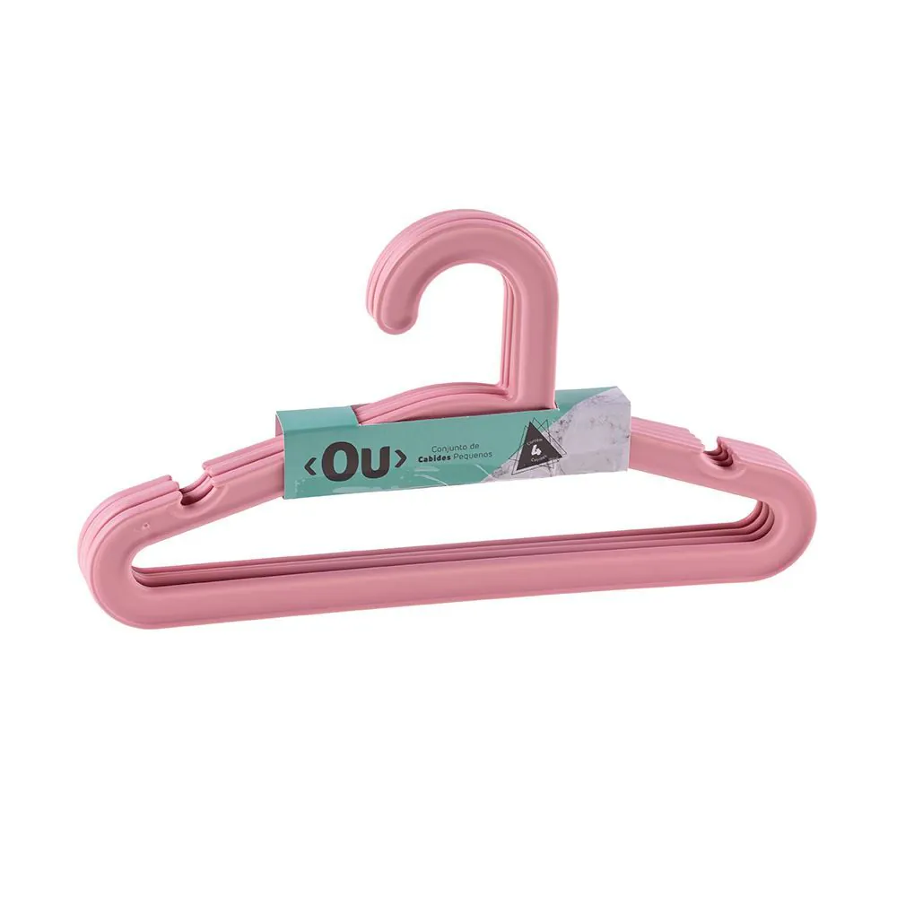 Cabide para Calça Martiplast com 4 Peças - Rosa
