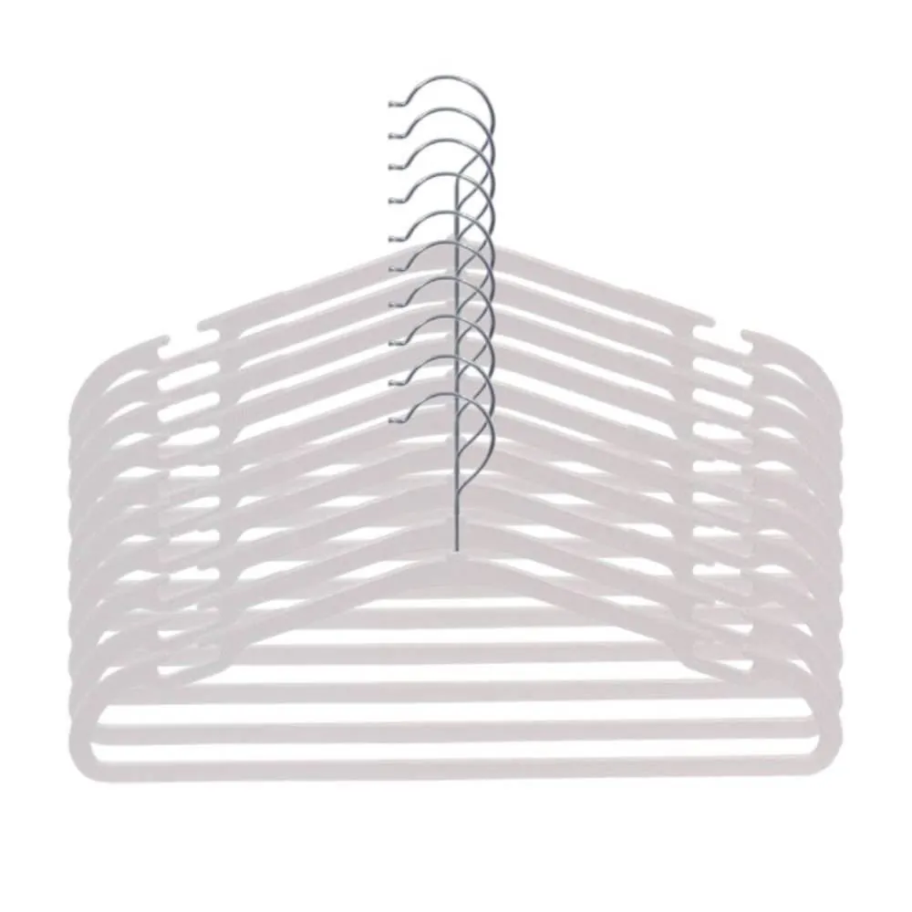Jogo Cabide P/Roupa 10 Peças - Branco