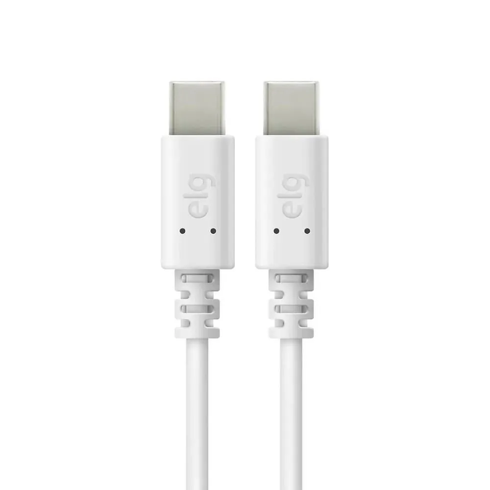 Cabo Usb Tipo-C Reversível Elg para Recarga Sincronização 1M Tc2tc - Branco