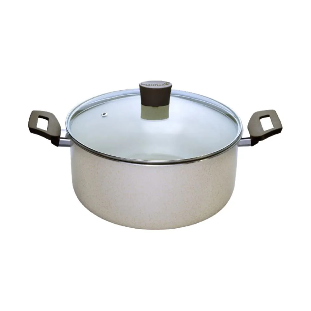 Caçarola Antiaderente Eko Multiflon 20Cm - Bege