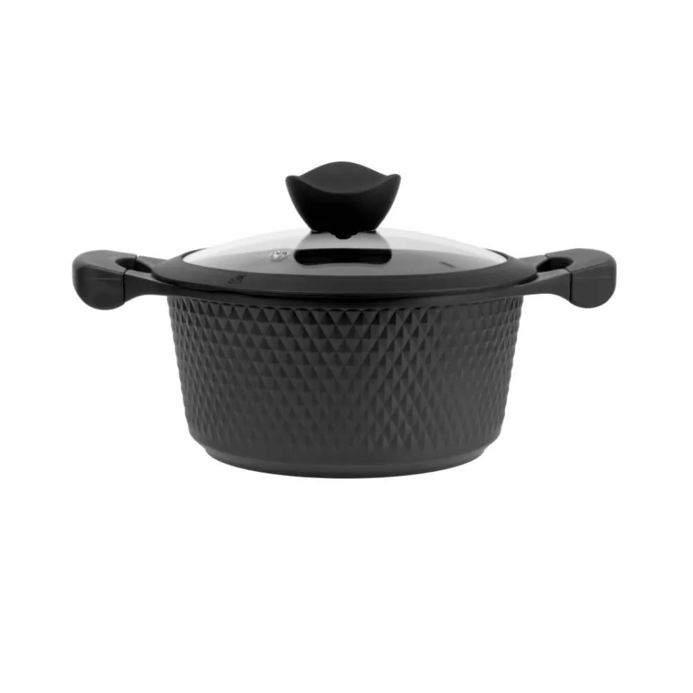 Caçarola de Indução com Tampa Diamond 20Cm - Preto