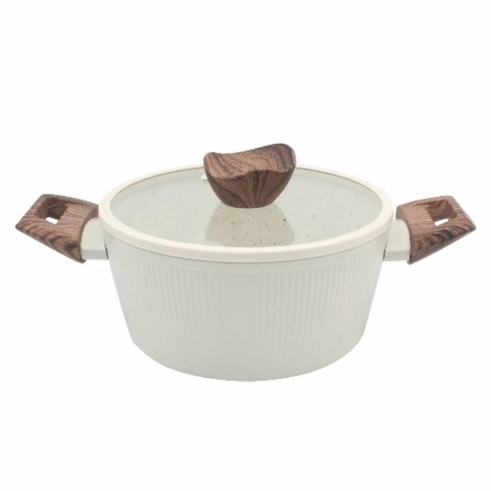 Caçarola de Indução com Tampa Elegance 20Cm - Baunilha