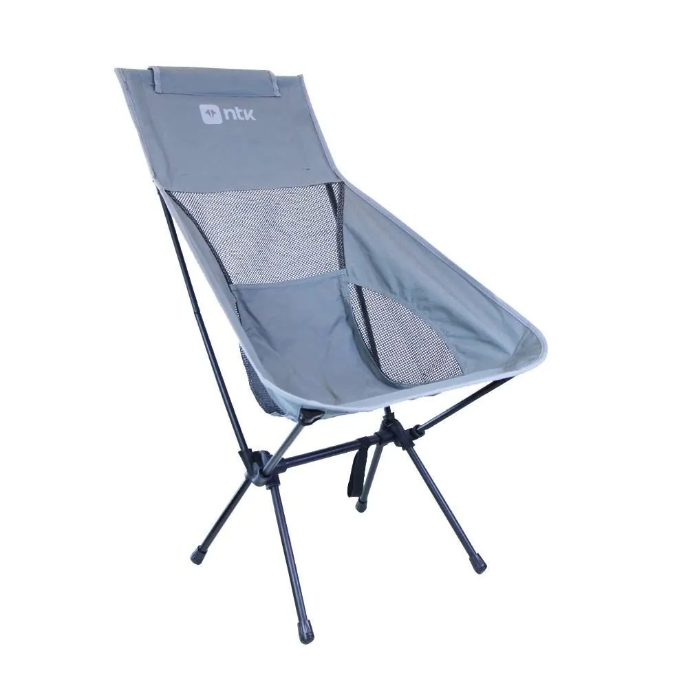 Cadeira Dobrável Compact Nautika para Camping Suporta até 90Kg - Cinza