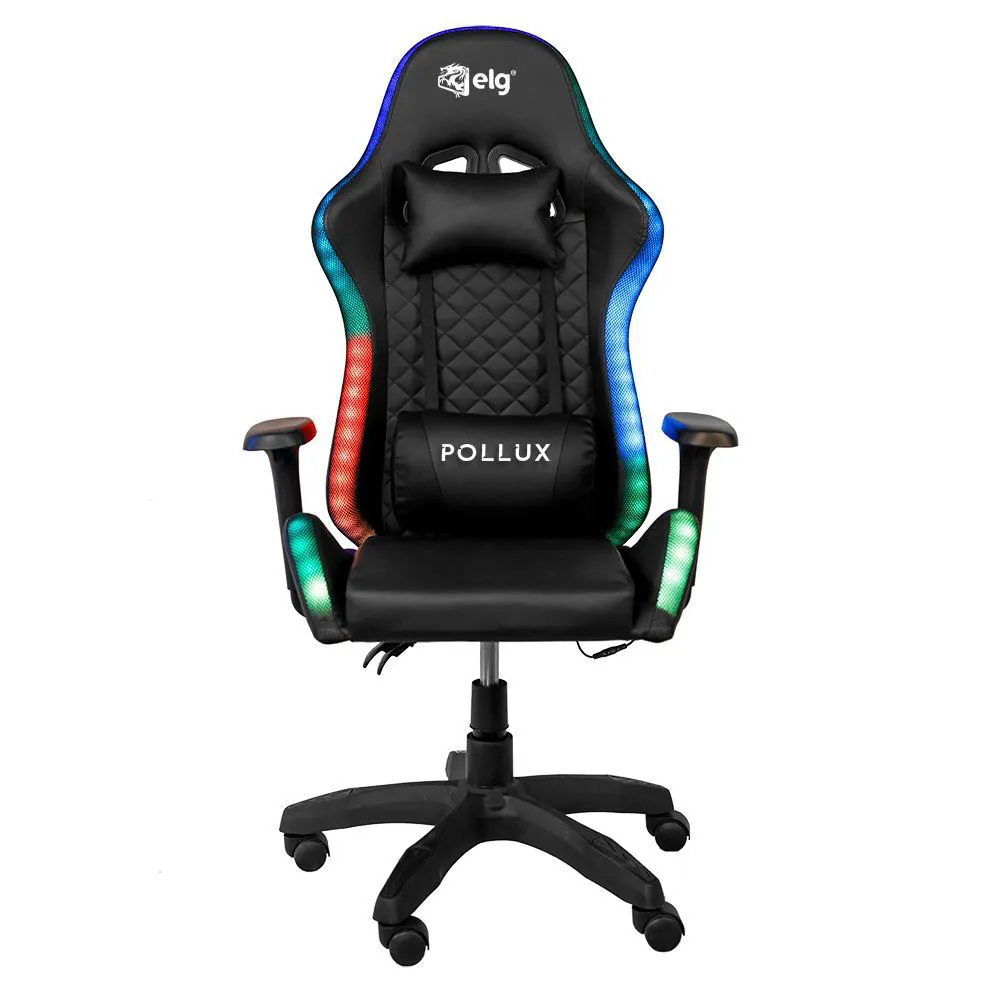 Cadeira Gamer Rgb Pollux com Apoio Cervical Elg Braço 3D