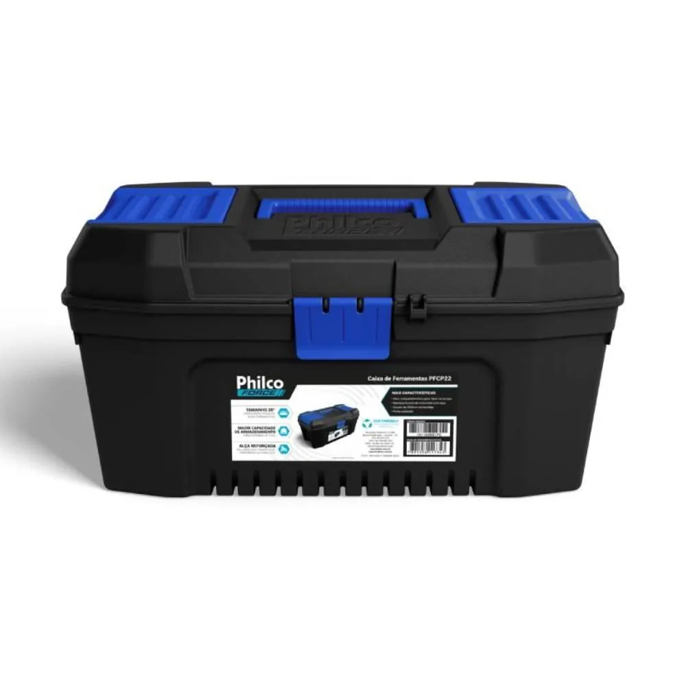 Caixa de Ferramentas Philco Force 20 Polegadas 30Kg Pfcp22 - Preto