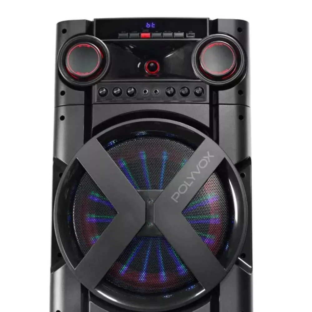 Caixa de Som Acústica Polyvox 2000W Bluetooth Xt2000t - Bivolt