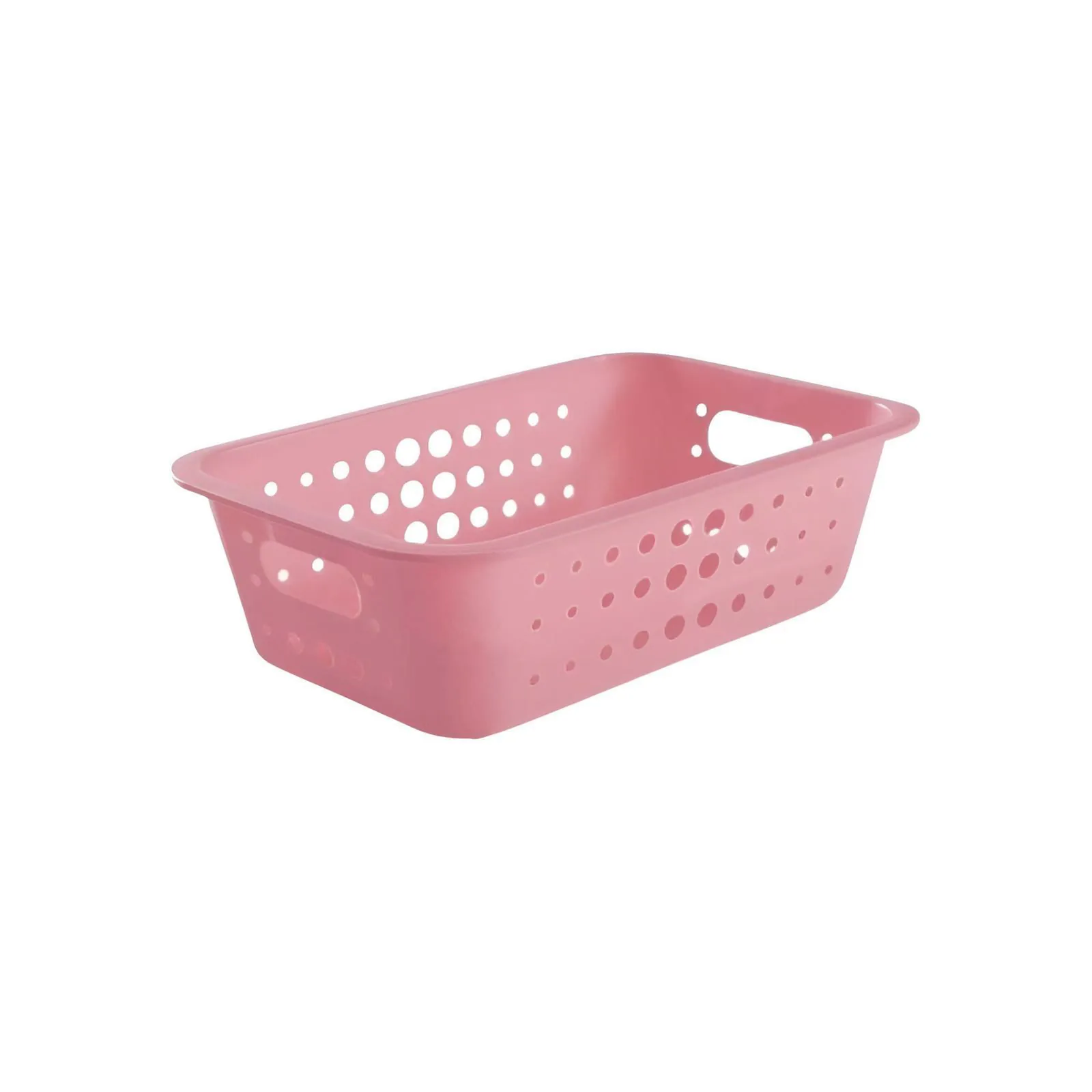 Caixa Organizadora Média Baixa Ou 3,3 Litros - Rosa
