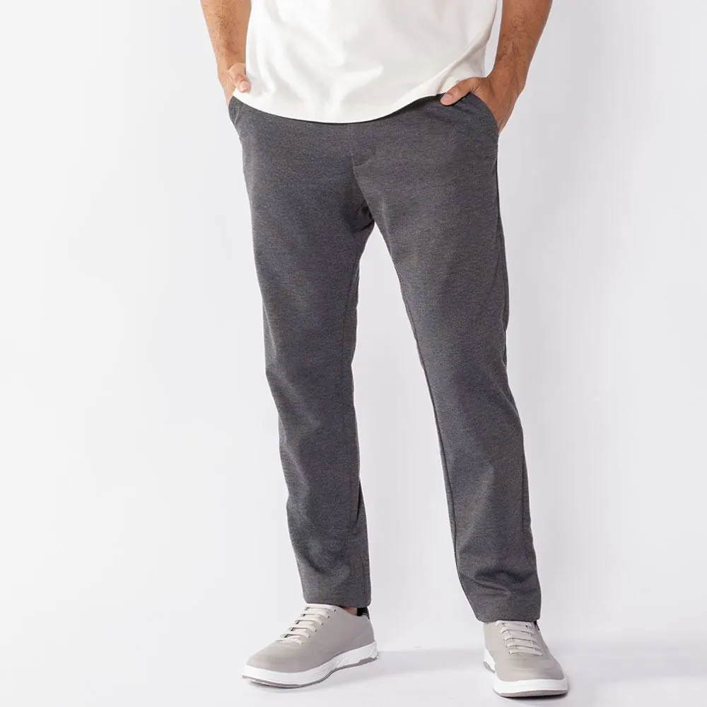 Calça Alfaiataria Masculina em Moletom Thing Preto Mescla