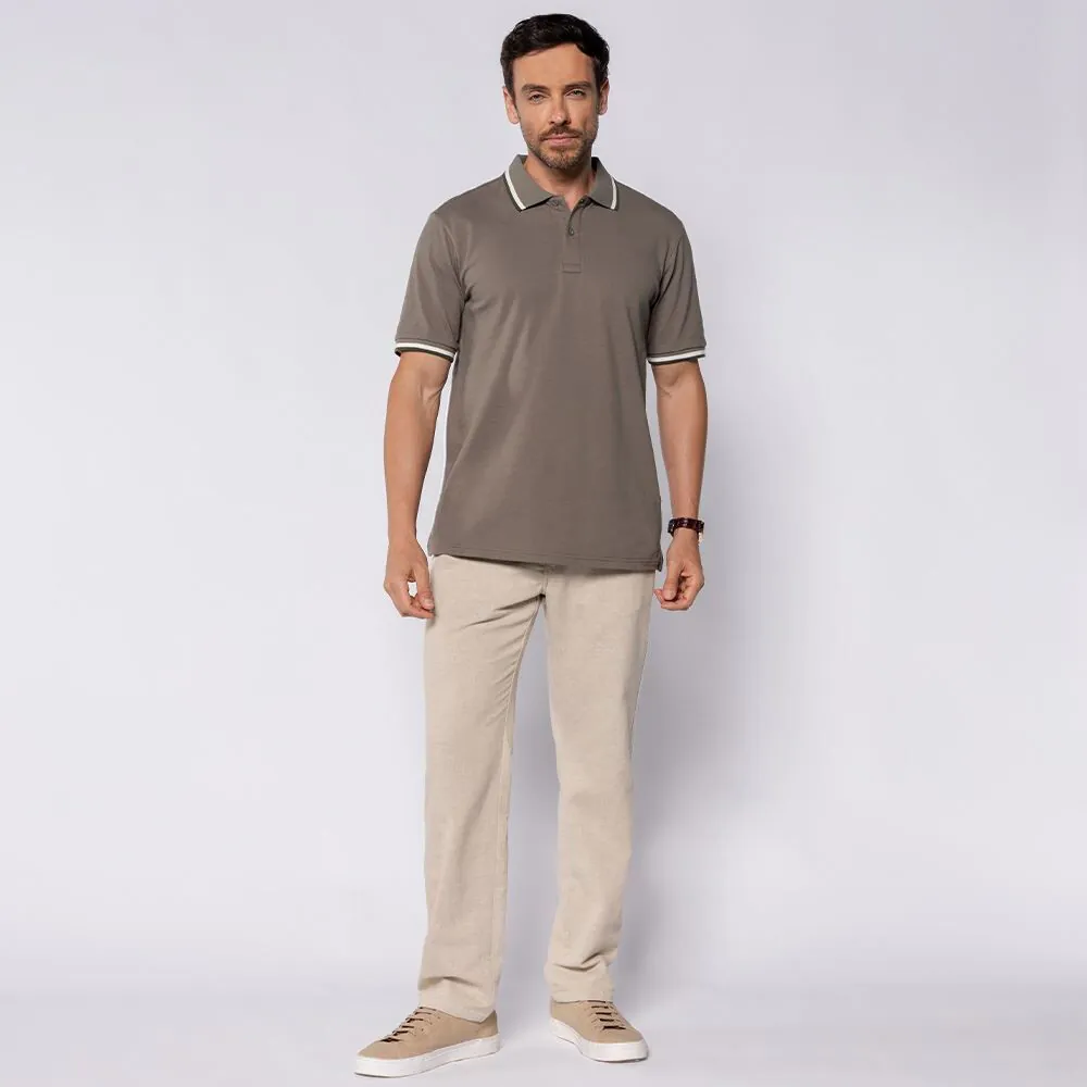 Calça Alfaiataria Masculina Meio Elástico Thing Natural 002