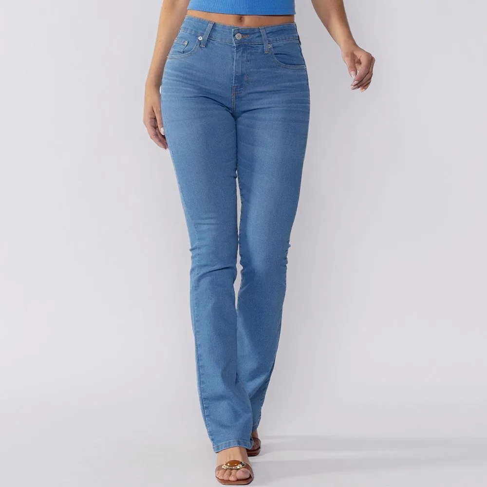 Calça Jeans Levi's 725 Feminina Boot Cut Azul Claro