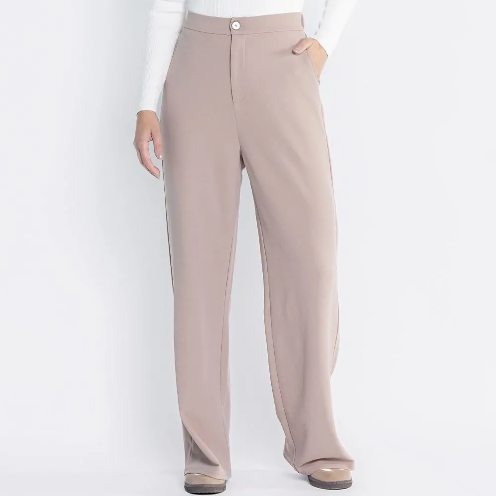Calça Feminina de Alfaiataria em Malha Crepe Patricia Foster Fendi