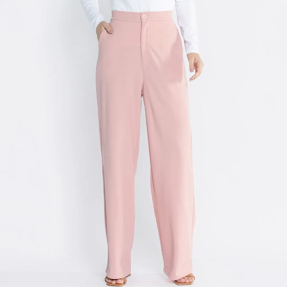Calça Feminina de Alfaiataria em Malha Crepe Patricia Foster Rose
