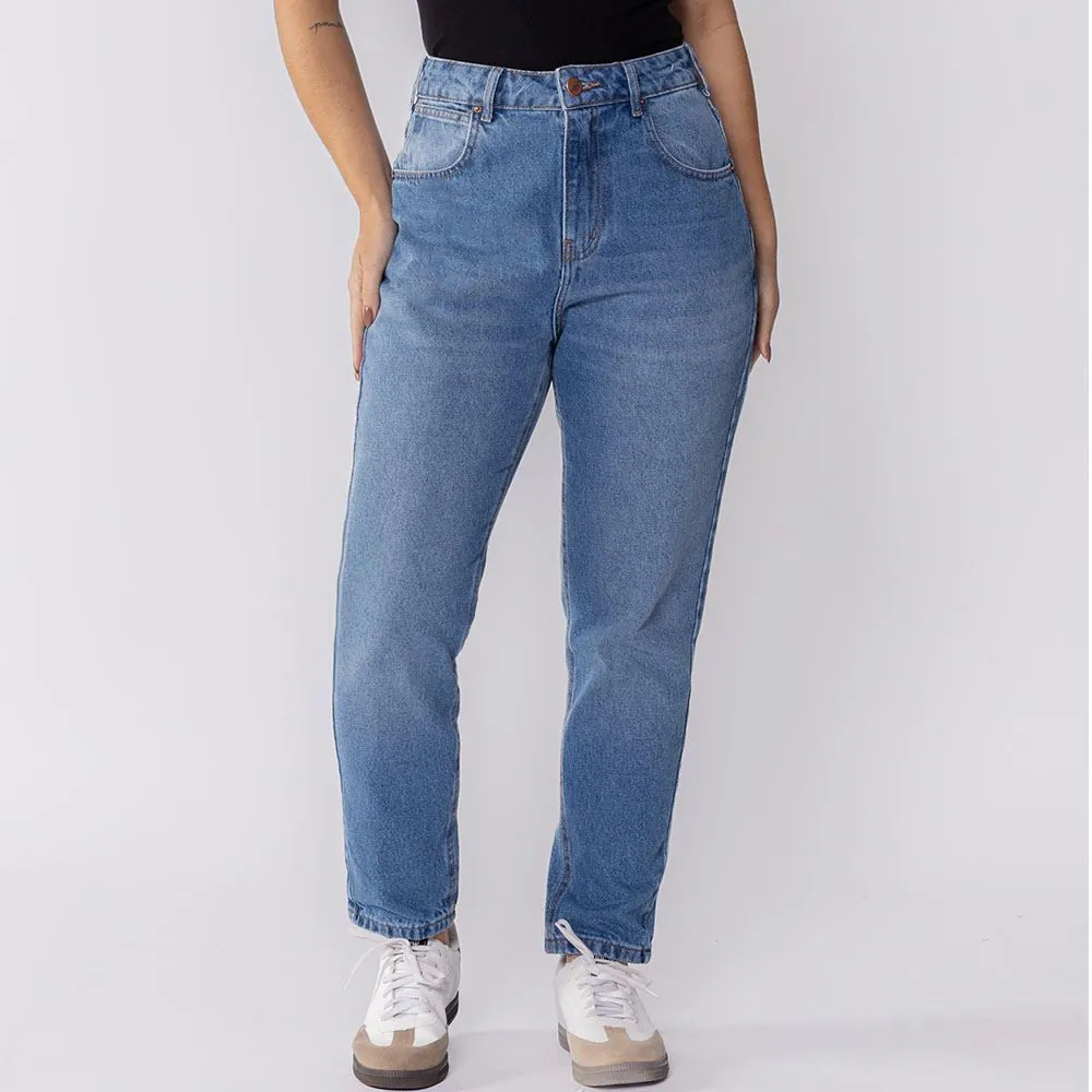Calça Feminina Mom Jeans Patricia Foster Azul Claro