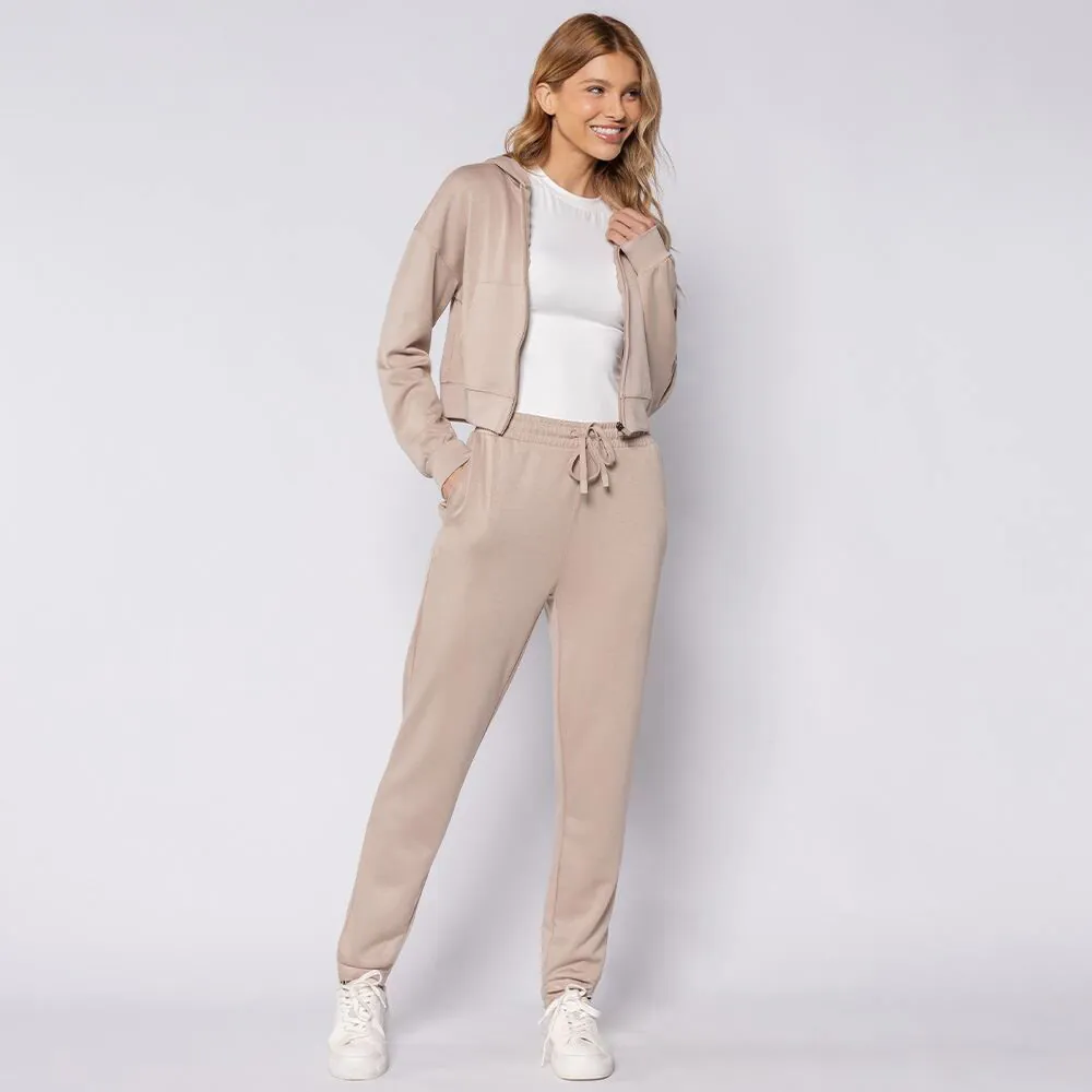 Calça Feminina Reta em Viscose Scream Bege