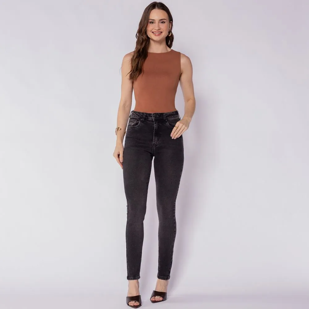 Calça Jeans Feminina Skinny Boby Blues Preto