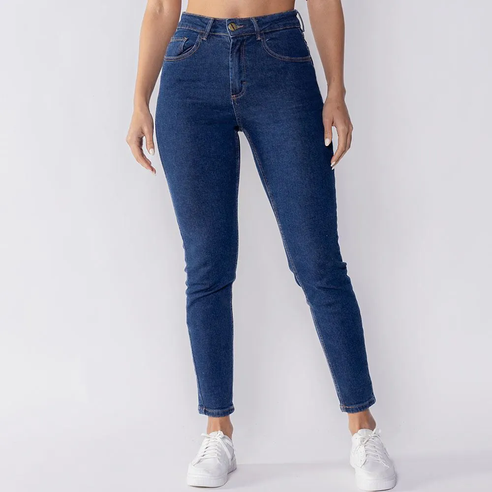 Calça Feminina Skinny Jeans Boby Blues Azul Escuro