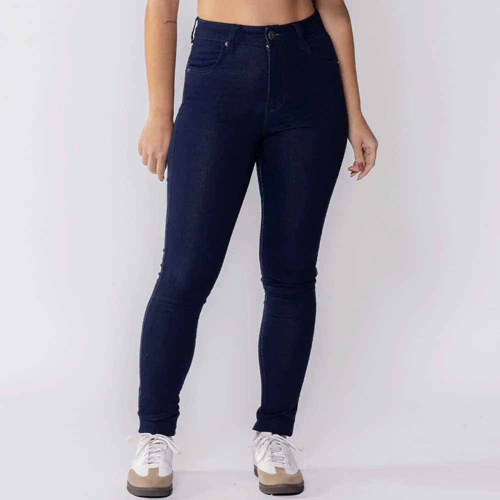 Calça Feminina Skinny Jeans Patricia Foster Azul Escuro