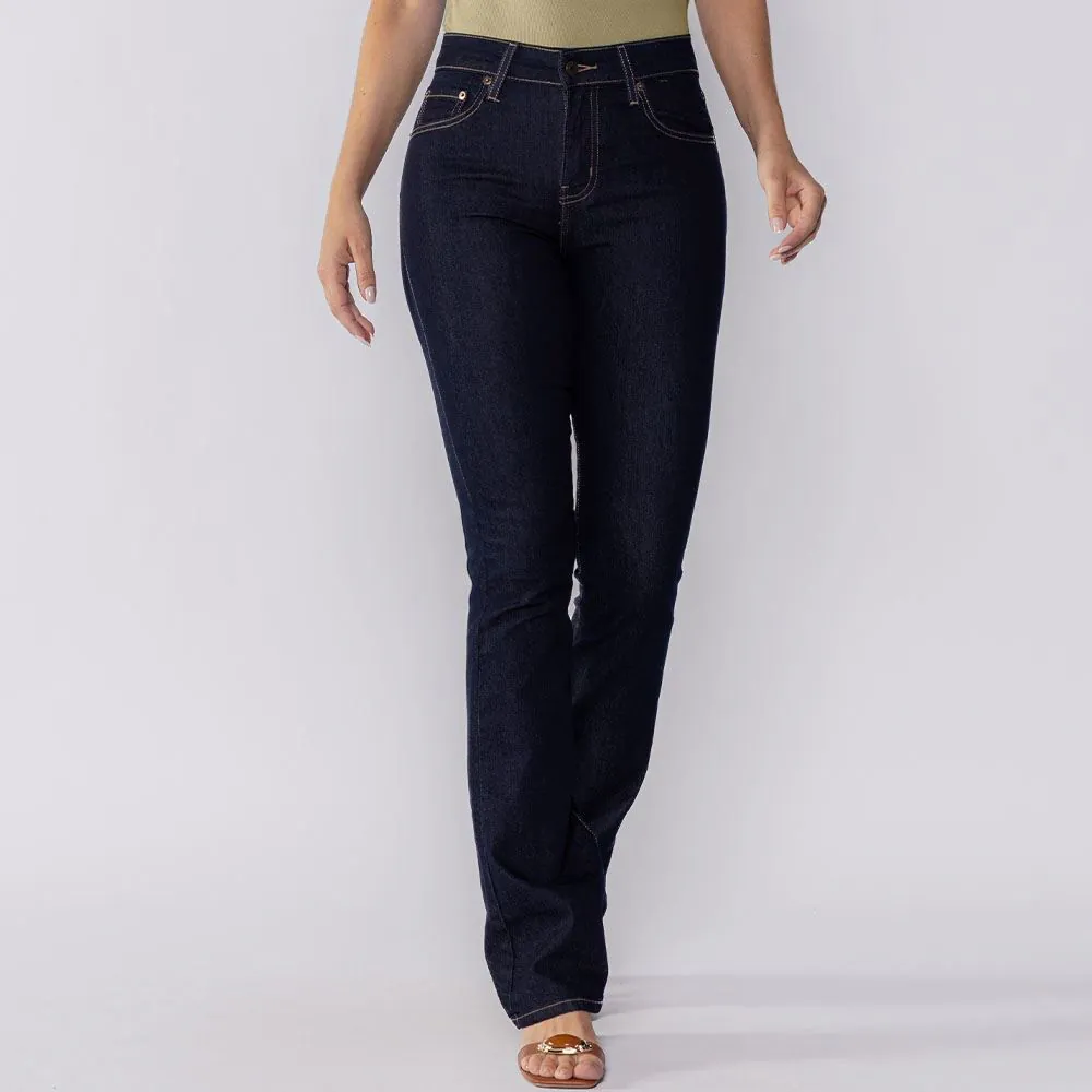 Calça Jeans Levi's 725 Feminina Boot Cut Azul Escuro