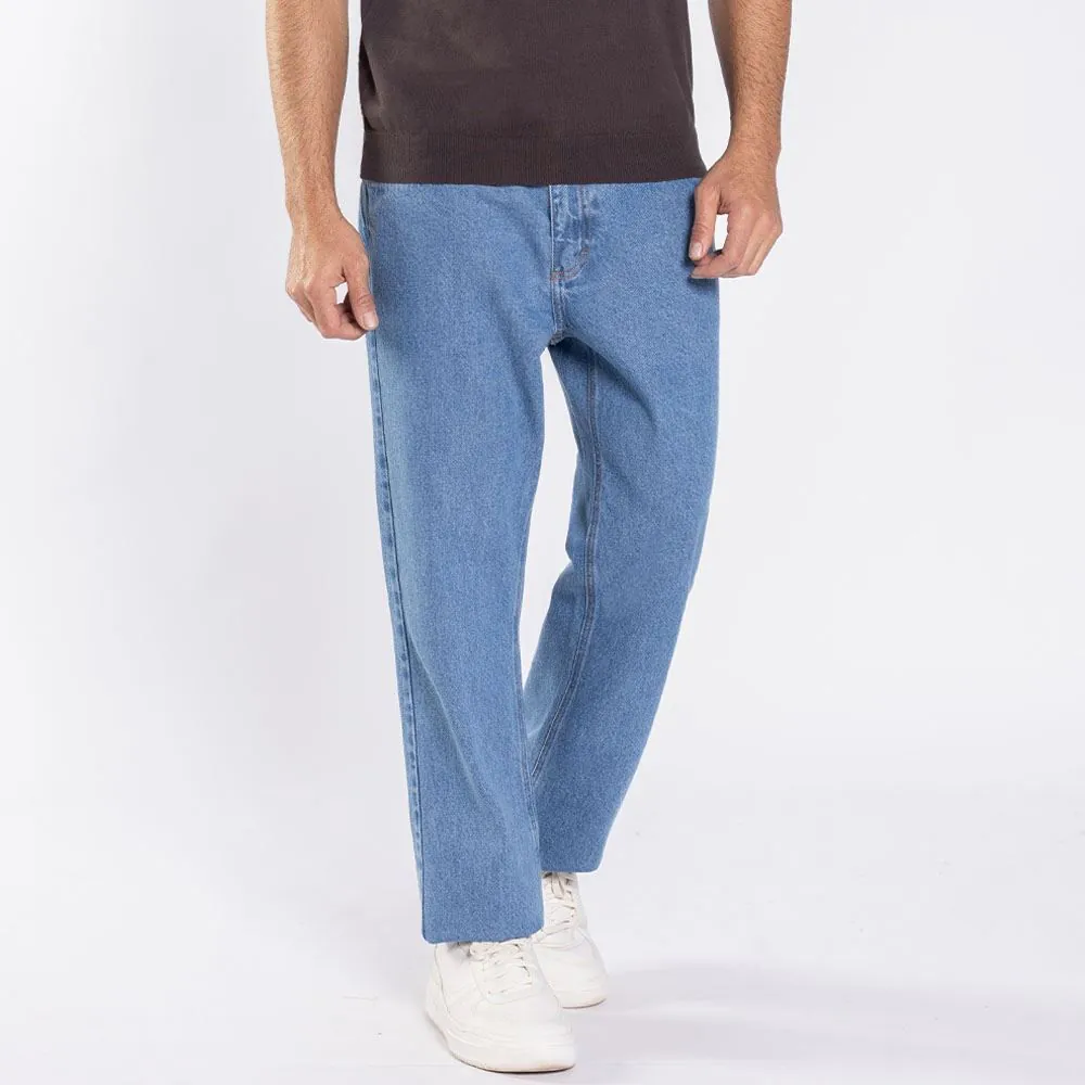 Calça Jeans Masculina Reta Skater Thing Azul Medio